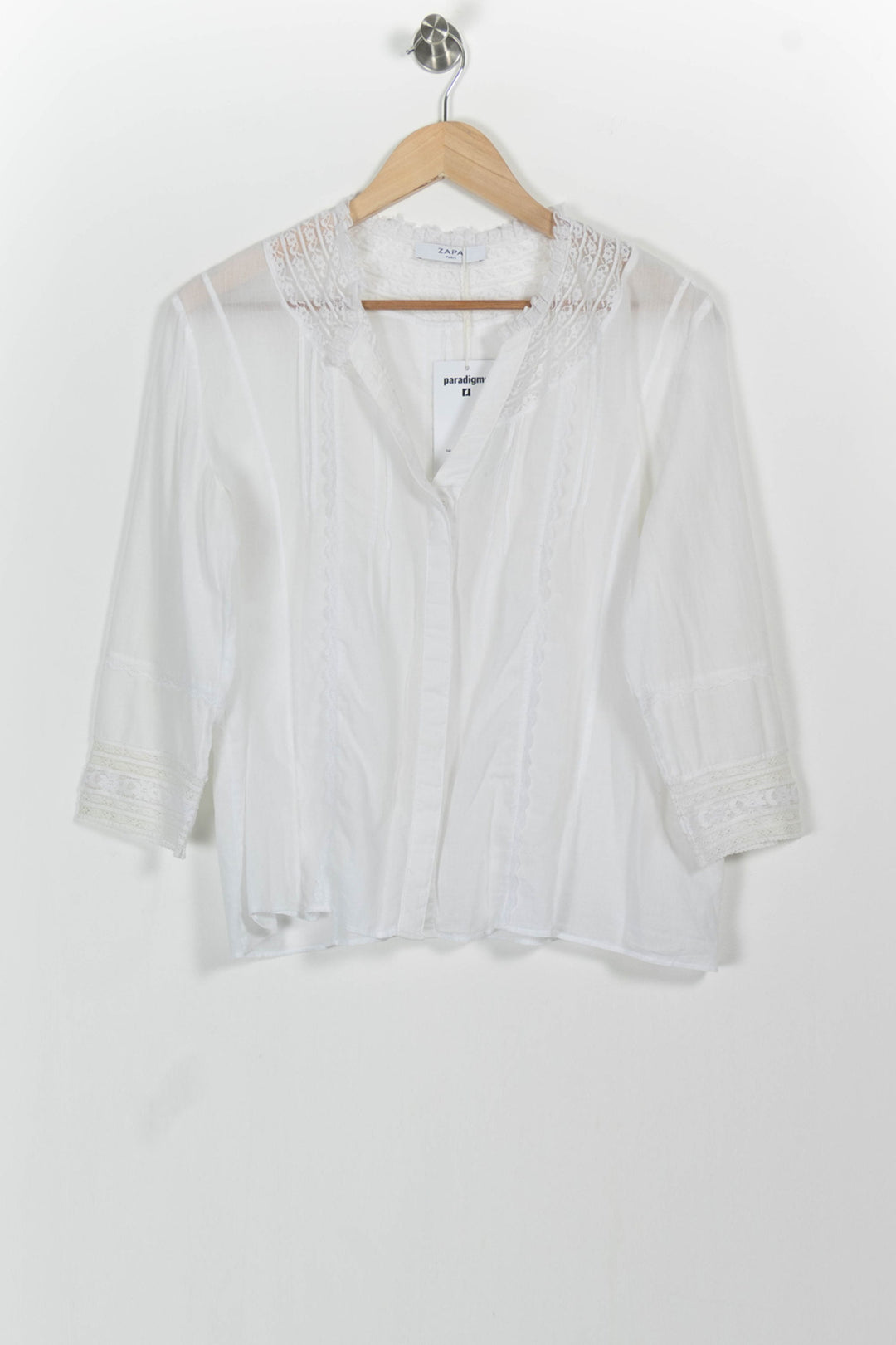 Blouse Blanche - Taille S/36 de la marque ZAPA | PARAD102241 - Vendu par Paradigme - Image 2