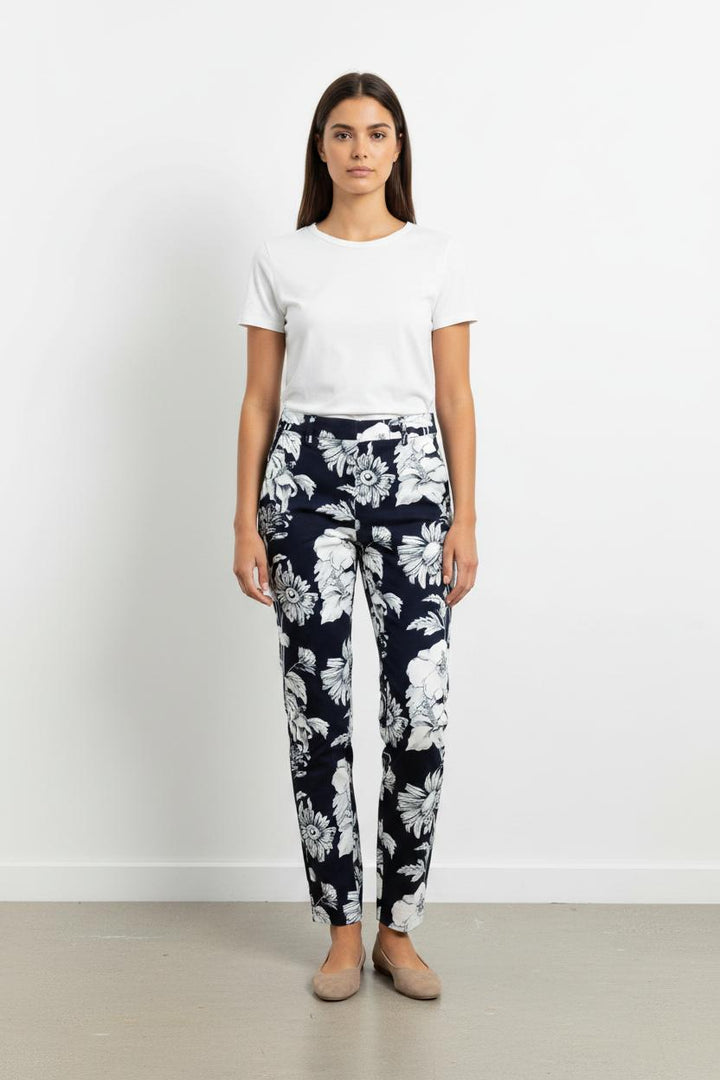 Pantalon Bleu et Blanc - Taille M/38 de la marque Max Mara | PARAD102244 - Vendu par Paradigme - Image 1