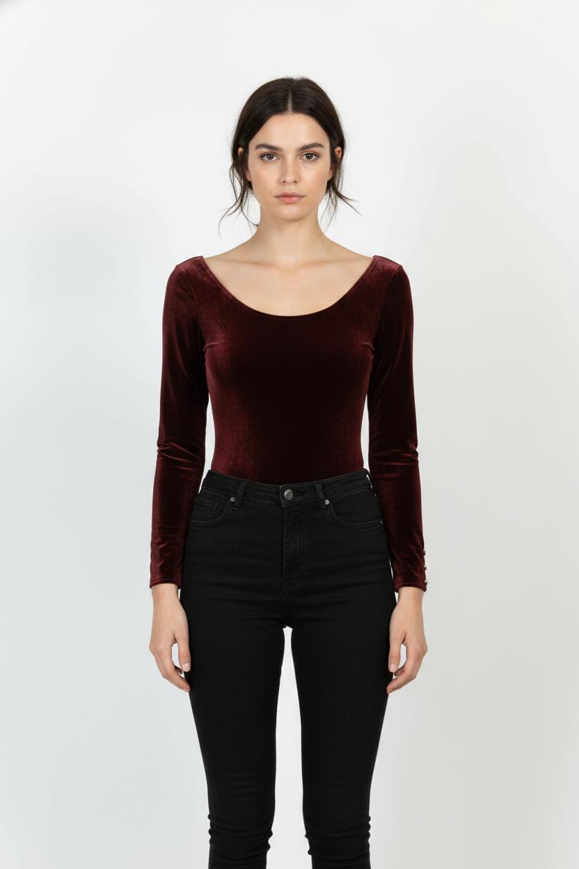 Body Bordeaux - Taille S/36 de la marque Sézane | PARAD102246 - Vendu par Paradigme - Image 1