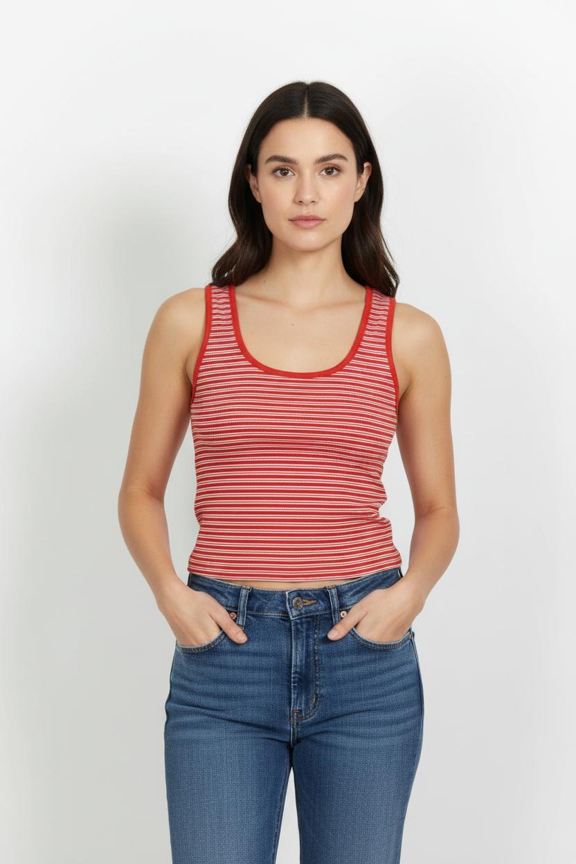 Débardeur Rouge et Blanc - Taille S/36 de la marque Levi's | PARAD102254 - Vendu par Paradigme - Image 1