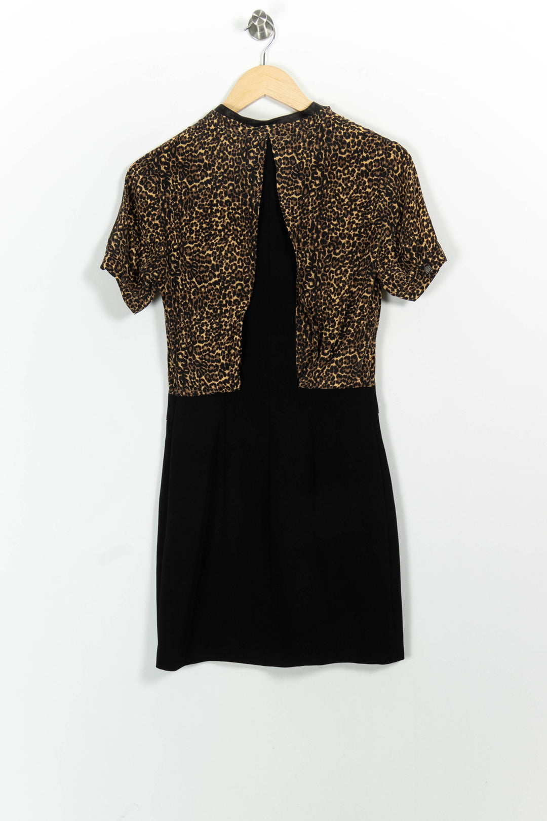 Robe Courte Noire et Léopard - Taille S/36 de la marque The Kooples | PARAD102256 - Vendu par Paradigme - Image 4