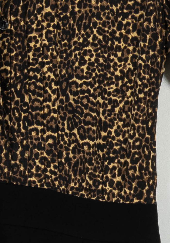 Robe Courte Noire et Léopard - Taille S/36 de la marque The Kooples | PARAD102256 - Vendu par Paradigme - Image 3