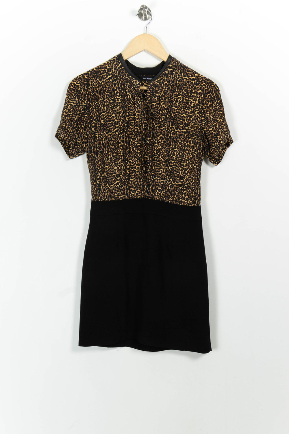 Robe Courte Noire et Léopard - Taille S/36 de la marque The Kooples | PARAD102256 - Vendu par Paradigme - Image 2