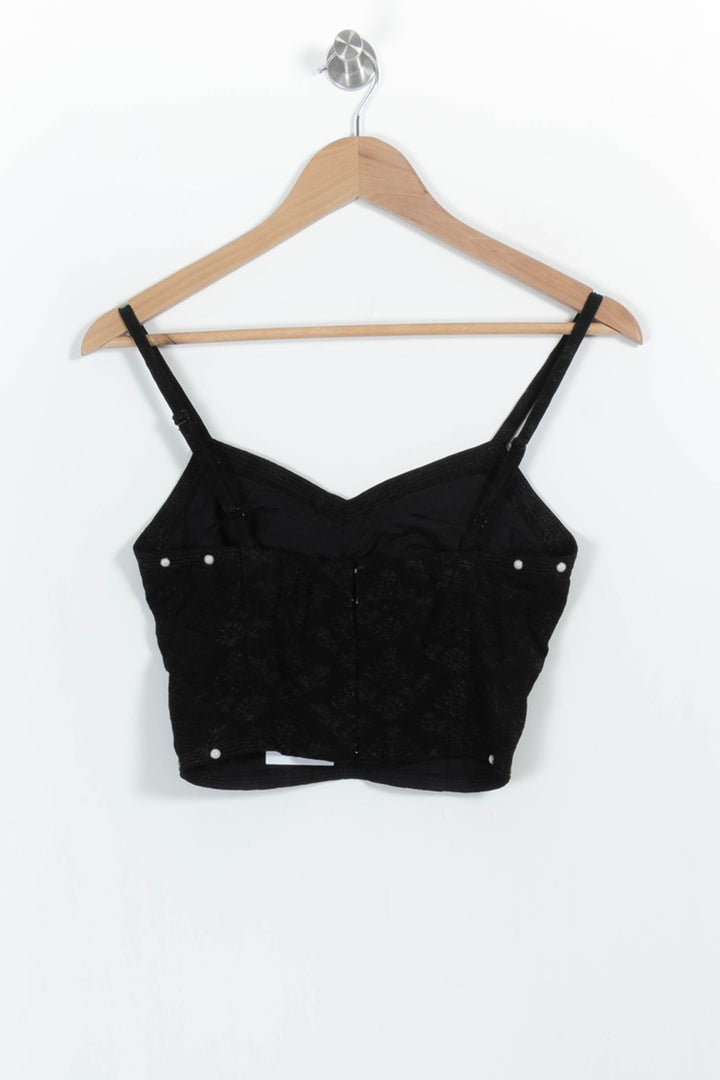 Crop top noir - Taille S/36 de la marque Sandro | PARAD102258 - Vendu par Paradigme - Image 4