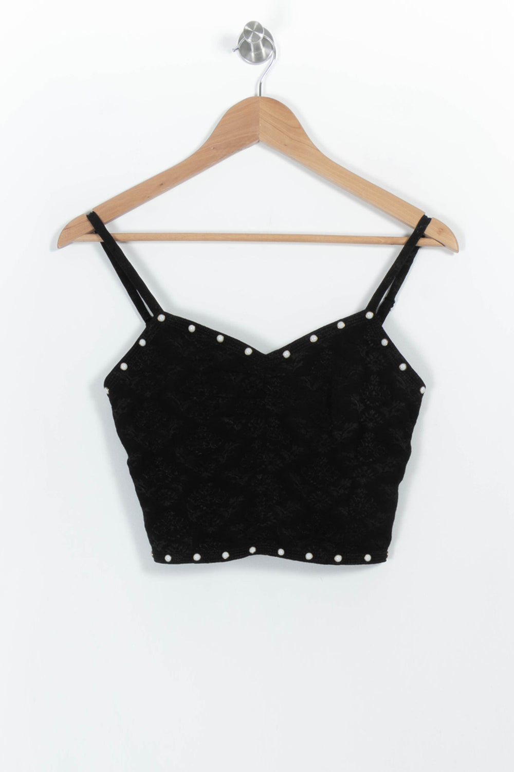 Crop top noir - Taille S/36 de la marque Sandro | PARAD102258 - Vendu par Paradigme - Image 2