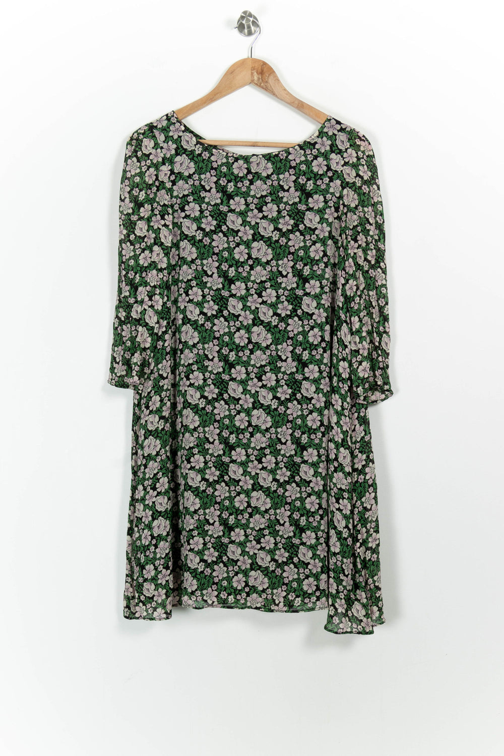 Robe Fleurie Verte et Blanche - Taille M/38 de la marque Claudie Pierlot | PARAD102262 - Vendu par Paradigme - Image 2