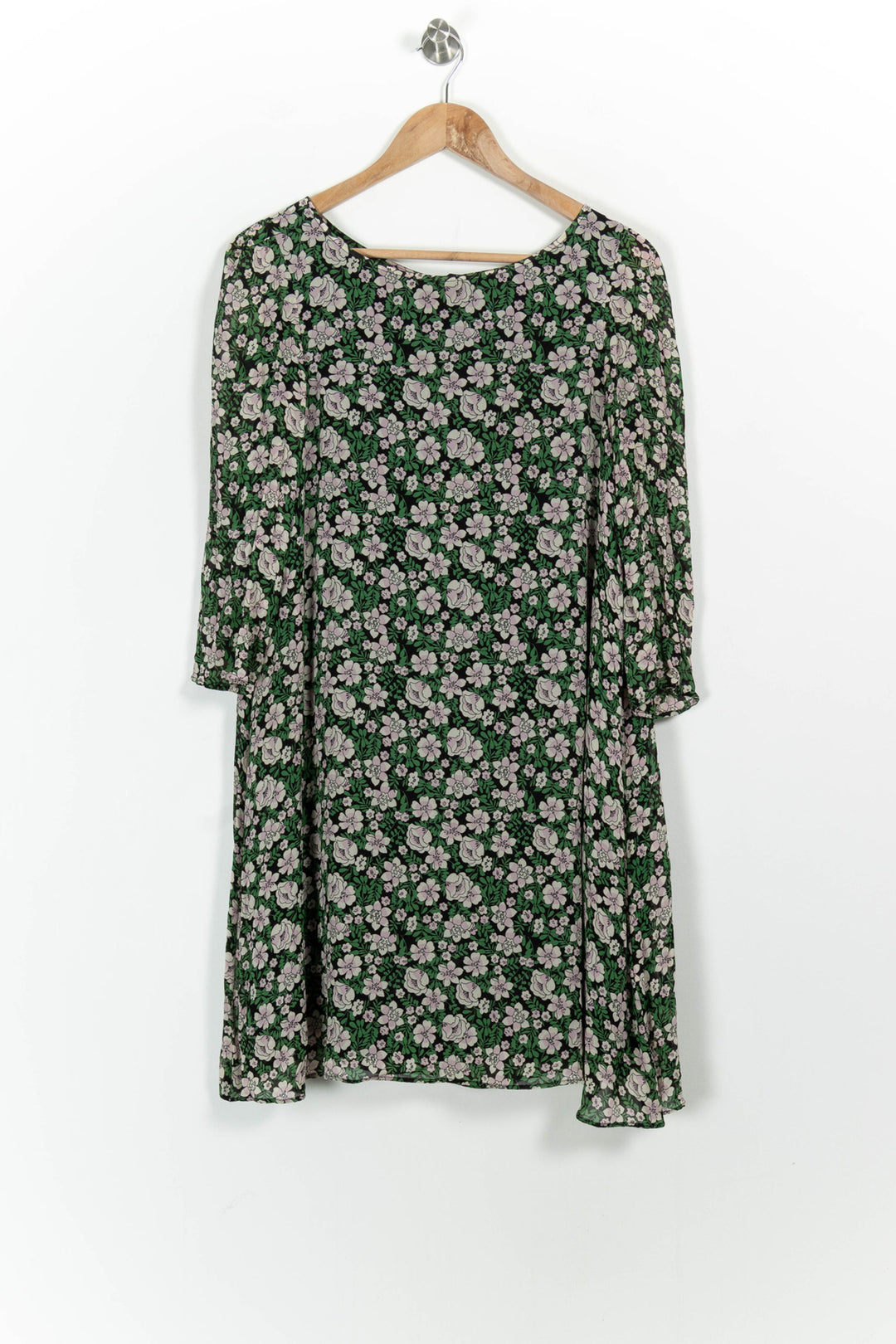 Robe Fleurie Verte et Blanche - Taille M/38 de la marque Claudie Pierlot | PARAD102262 - Vendu par Paradigme - Image 2
