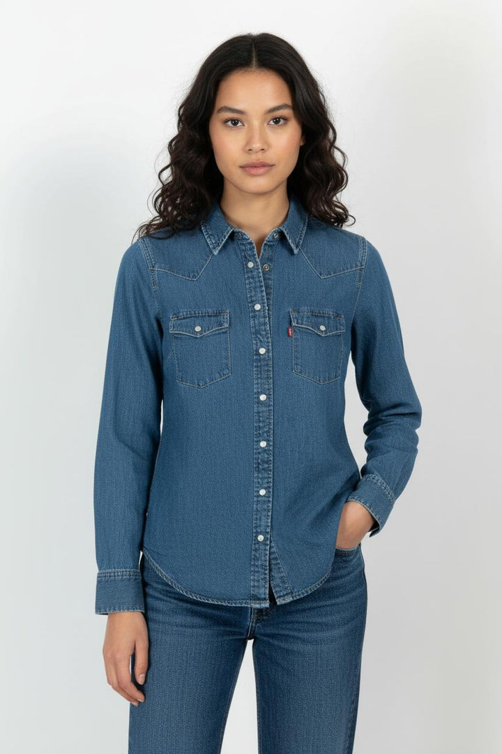 Chemise en Jean Bleue - Taille XS/34 de la marque Levi's | PARAD102264 - Vendu par Paradigme - Image 1