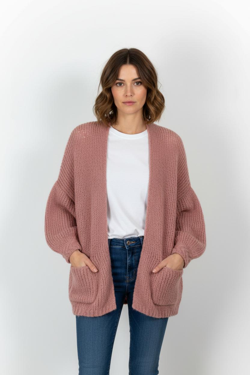 Cardigan Rose - Taille M/38 de la marque Grace & Mila | PARAD102267 - Vendu par Paradigme - Image 1