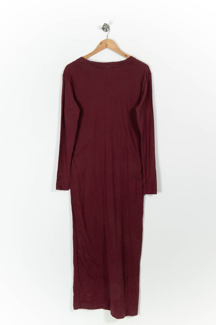 Robe Longue Bordeaux - Taille S/36 de la marque American Vintage | PARAD102274 - Vendu par Paradigme - Image 4