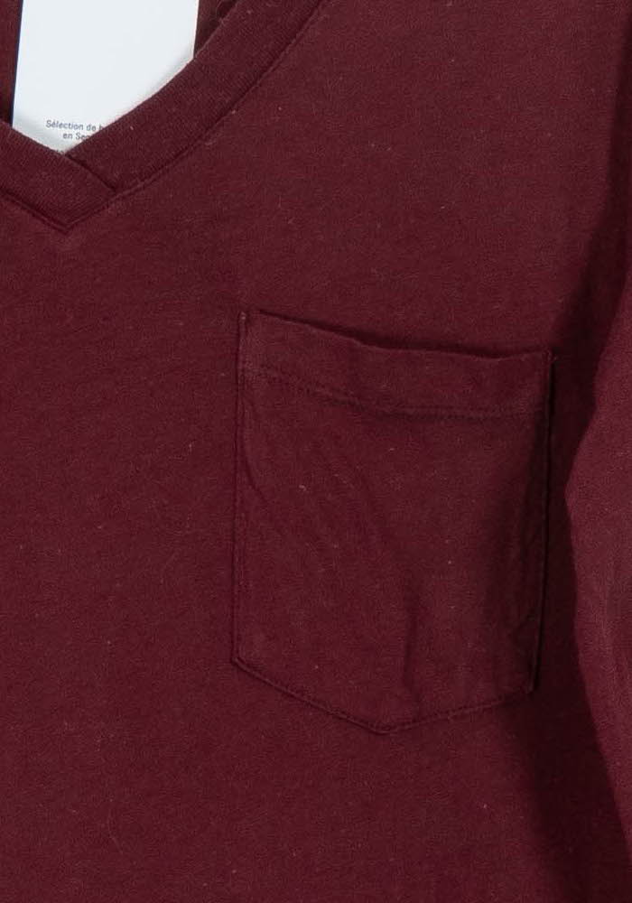 Robe Longue Bordeaux - Taille S/36 de la marque American Vintage | PARAD102274 - Vendu par Paradigme - Image 3