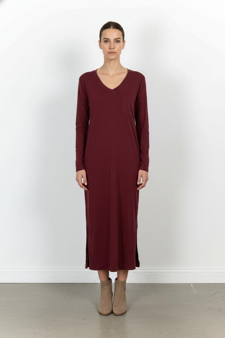 Robe Longue Bordeaux - Taille S/36 de la marque American Vintage | PARAD102274 - Vendu par Paradigme - Image 1