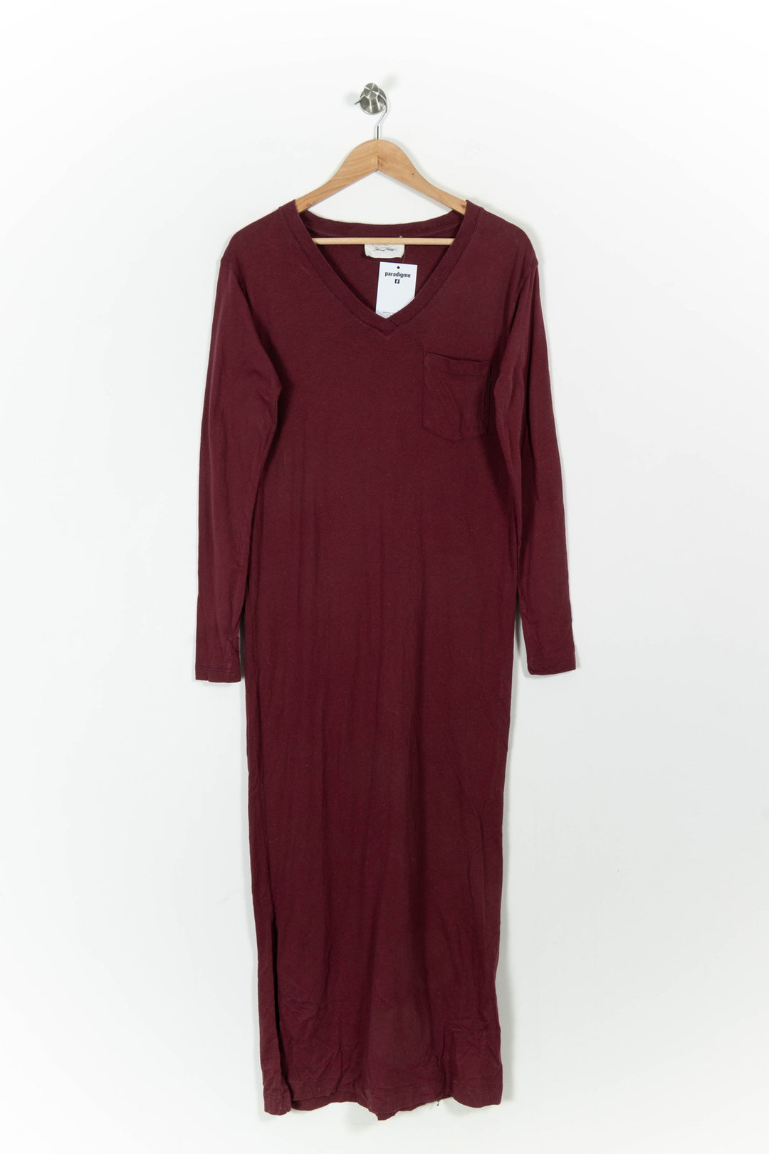 Robe Longue Bordeaux - Taille S/36 de la marque American Vintage | PARAD102274 - Vendu par Paradigme - Image 2