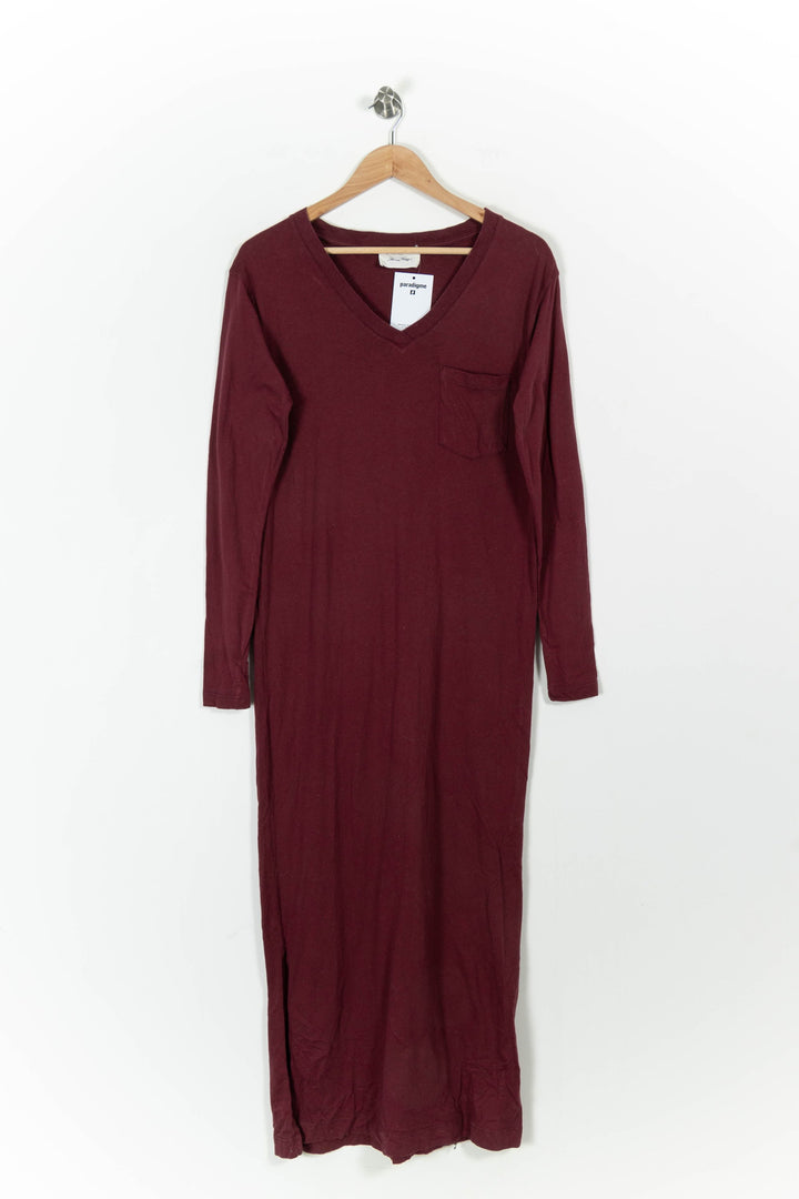 Robe Longue Bordeaux - Taille S/36 de la marque American Vintage | PARAD102274 - Vendu par Paradigme - Image 2