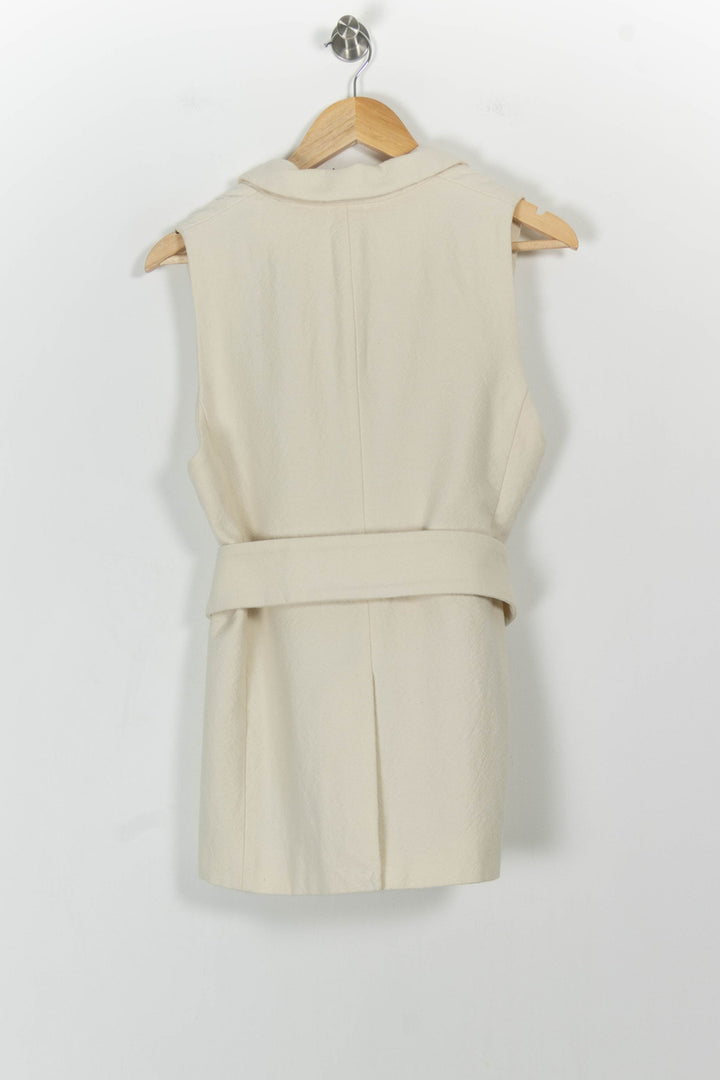 Gilet Sans Manches Blanc - Taille S/36 de la marque Sézane | PARAD102275 - Vendu par Paradigme - Image 4
