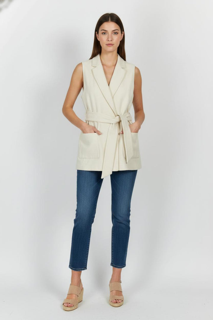 Gilet Sans Manches Blanc - Taille S/36 de la marque Sézane | PARAD102275 - Vendu par Paradigme - Image 1