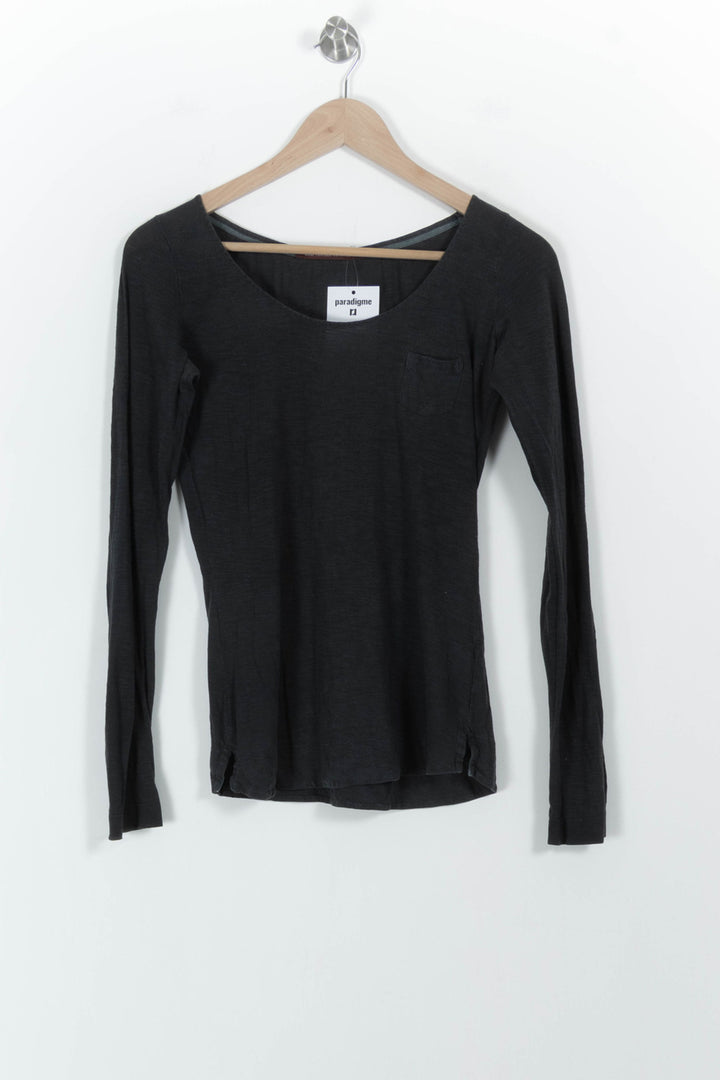 T-shirt Manches Longues Gris - Taille S/36 de la marque Comptoir des Cotonniers | PARAD102279 - Vendu par Paradigme - Image 2
