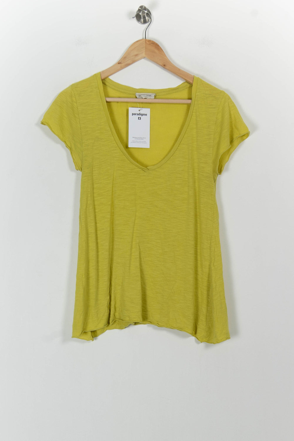 Tee-shirt Jaune - Taille S/36 de la marque American Vintage | PARAD102297 - Vendu par Paradigme - Image 2