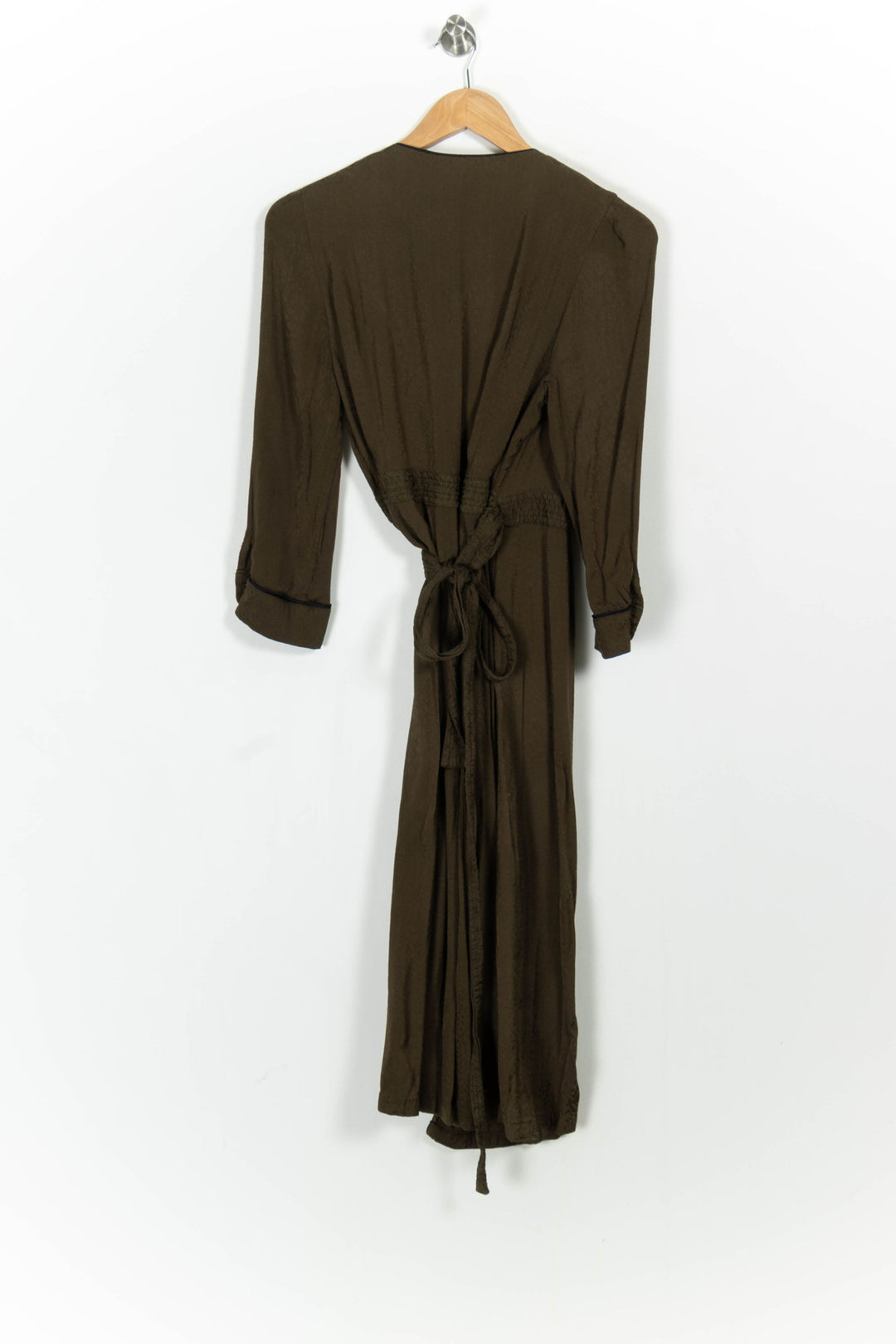 Robe Longue Verte - Taille L/40 de la marque Claudie Pierlot | PARAD102301 - Vendu par Paradigme - Image 4