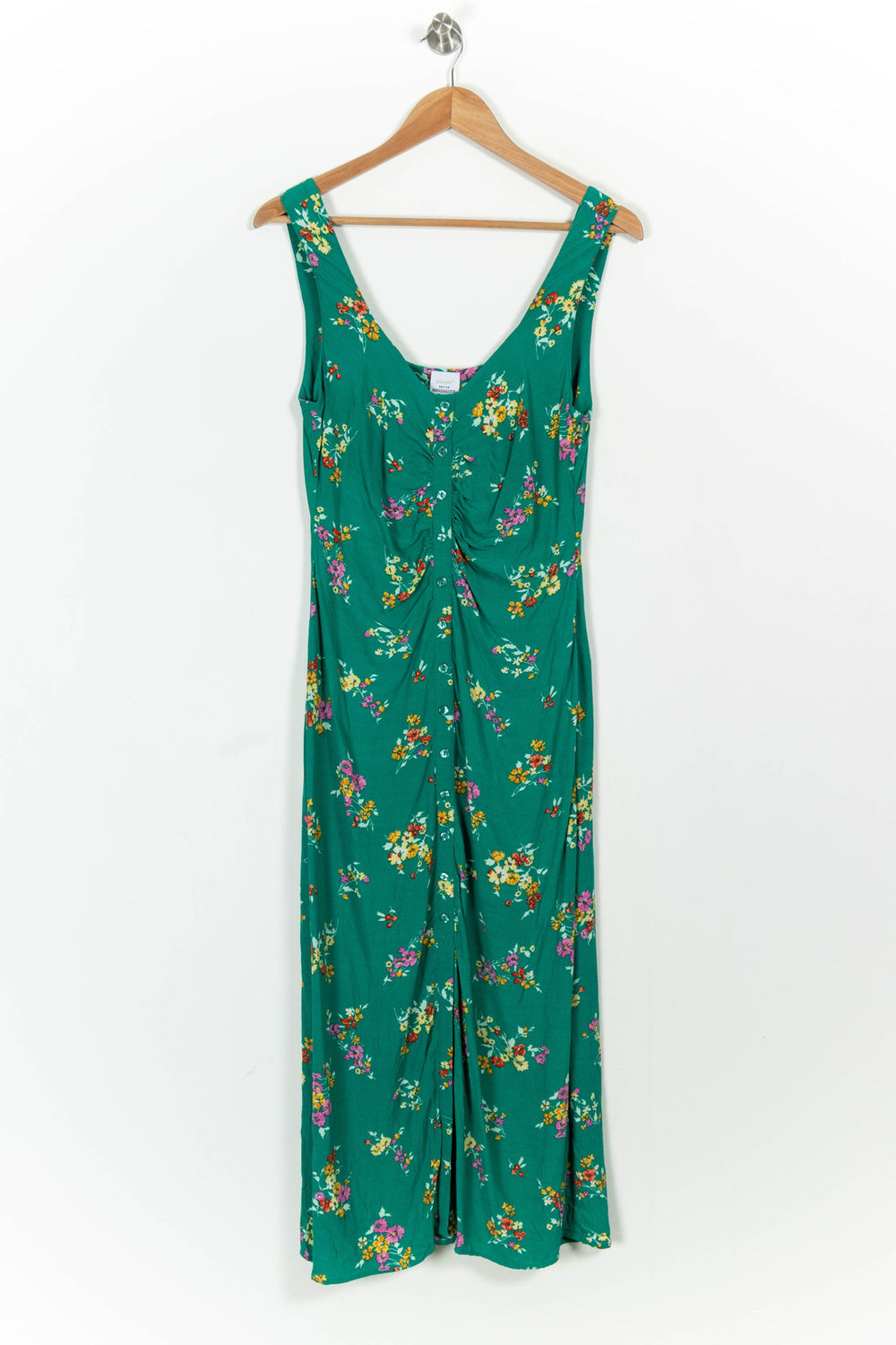 Robe Longue Verte à Fleurs - Taille L/40 de la marque Petite Mendigote | PARAD102302 - Vendu par Paradigme - Image 2