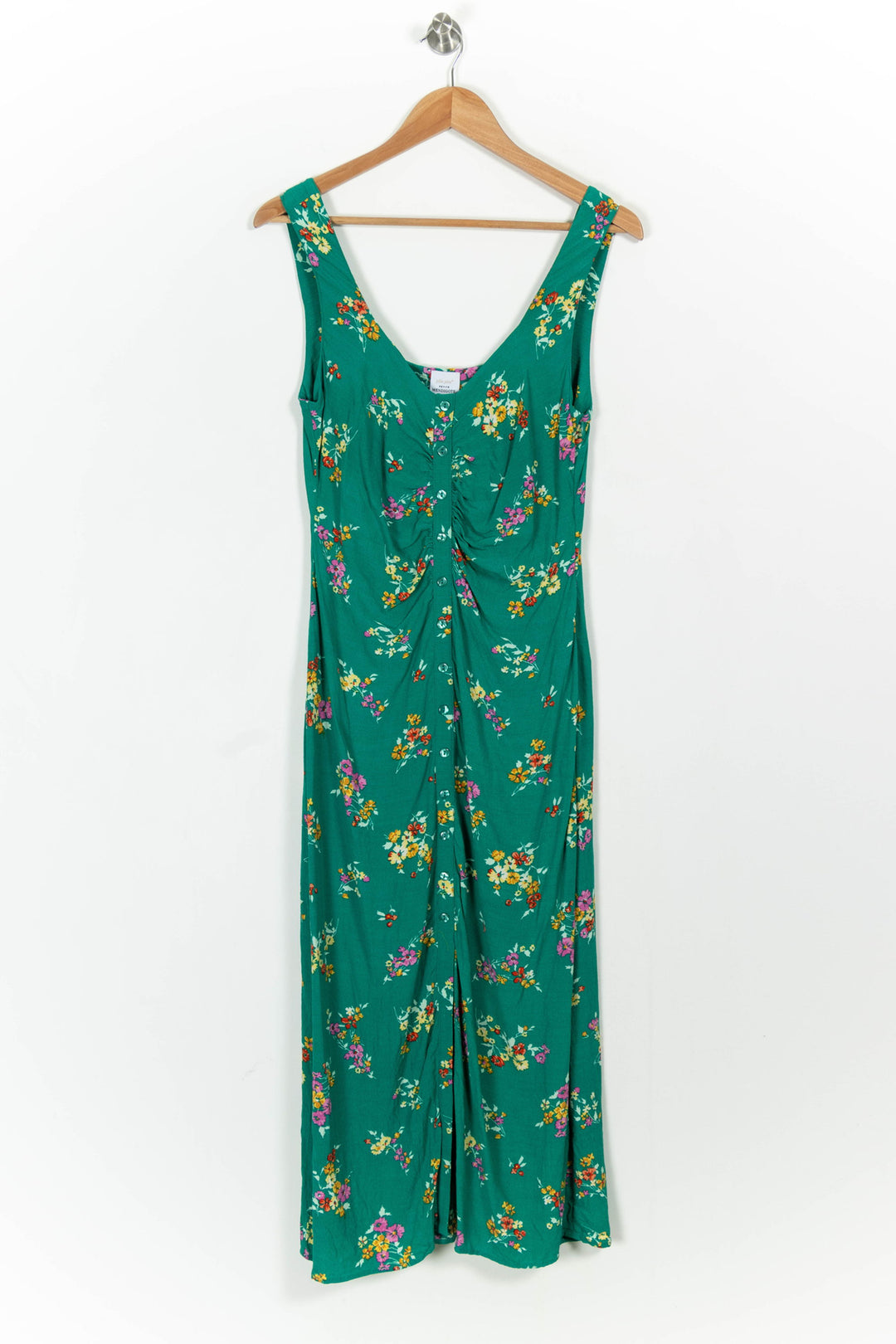 Robe Longue Verte à Fleurs - Taille L/40 de la marque Petite Mendigote | PARAD102302 - Vendu par Paradigme - Image 2