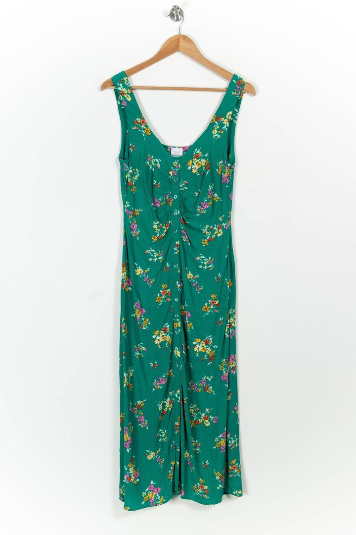 Robe Longue Verte à Fleurs - Taille L/40 de la marque Petite Mendigote | PARAD102302 - Vendu par Paradigme - Image 2