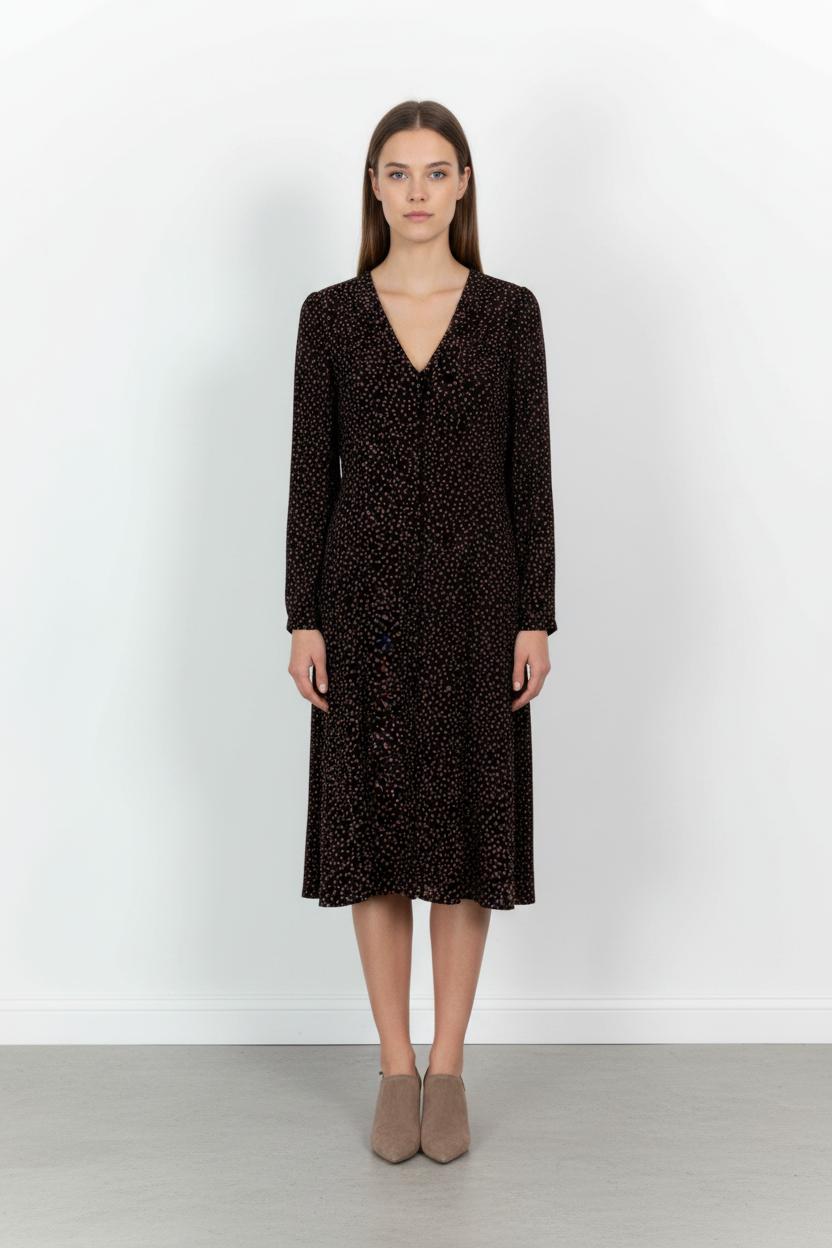Robe Longue Noire et Rose - Taille XXL/44 de la marque ZAPA | PARAD102306 - Vendu par Paradigme - Image 1