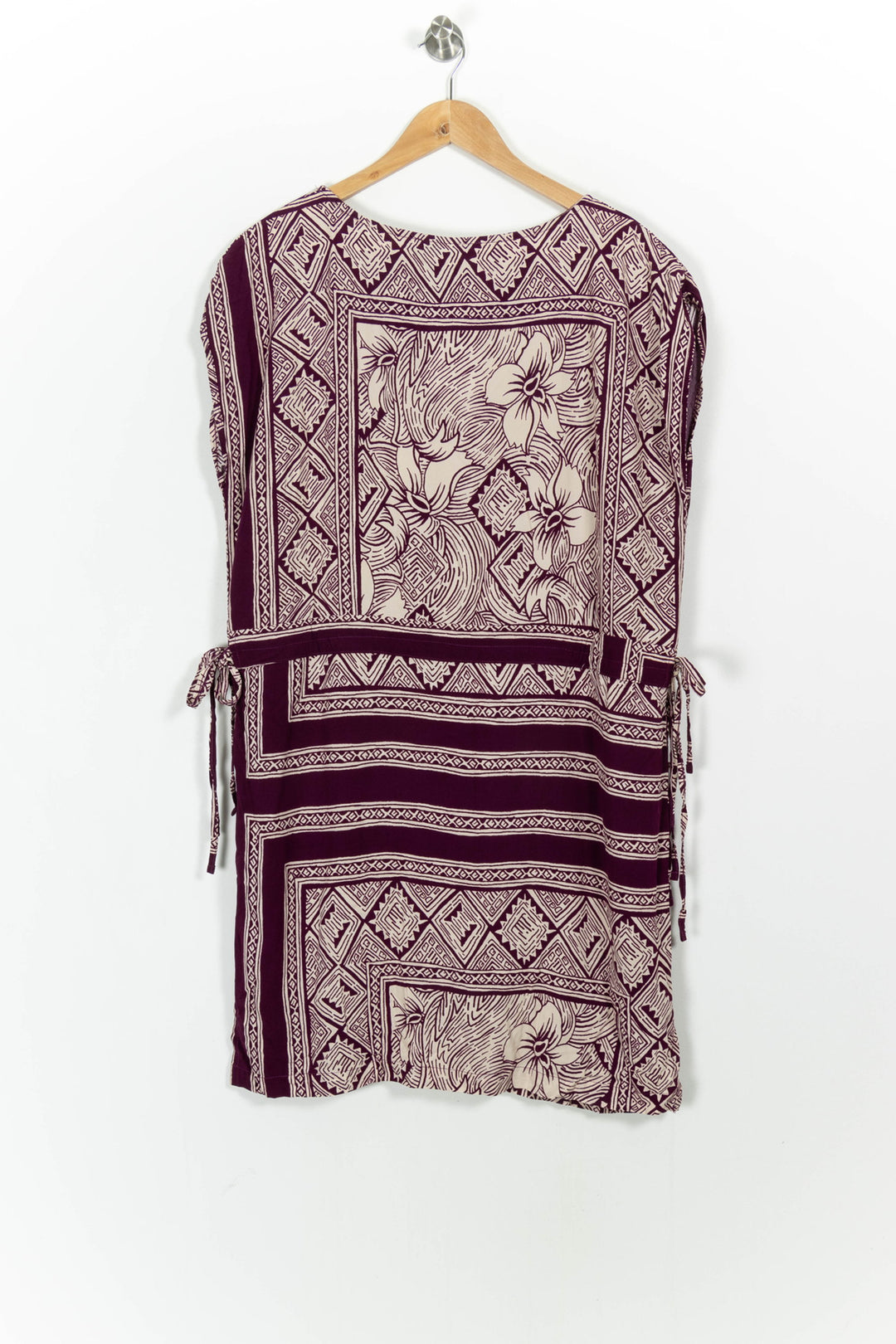 Robe Droite Violette et Beige - Taille XL/42 de la marque La Fée Maraboutée | PARAD102317 - Vendu par Paradigme - Image 4