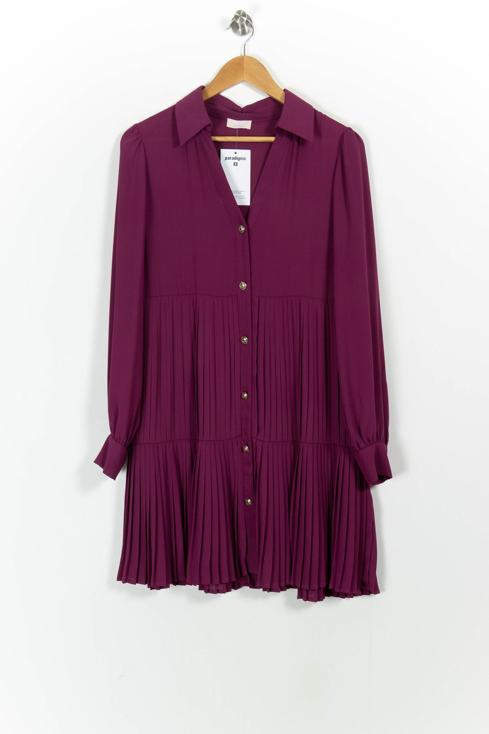 Robe Chemise Violette - Taille L/40 de la marque Liu Jo | PARAD102328 - Vendu par Paradigme - Image 2