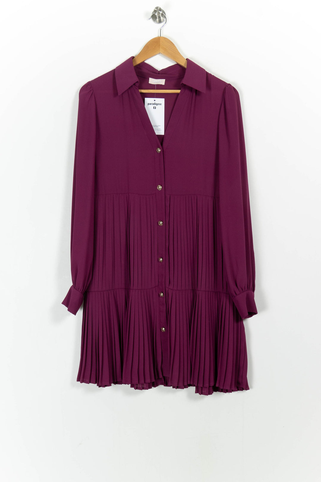 Robe Chemise Violette - Taille L/40 de la marque Liu Jo | PARAD102328 - Vendu par Paradigme - Image 2