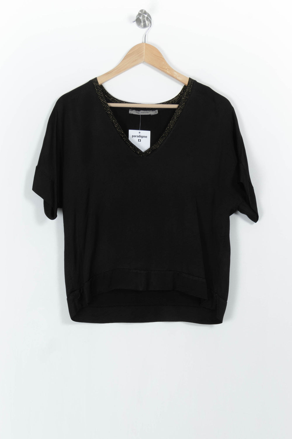 Blouse Noire - Taille XS/34 de la marque La Fée Maraboutée | PARAD102329 - Vendu par Paradigme - Image 2