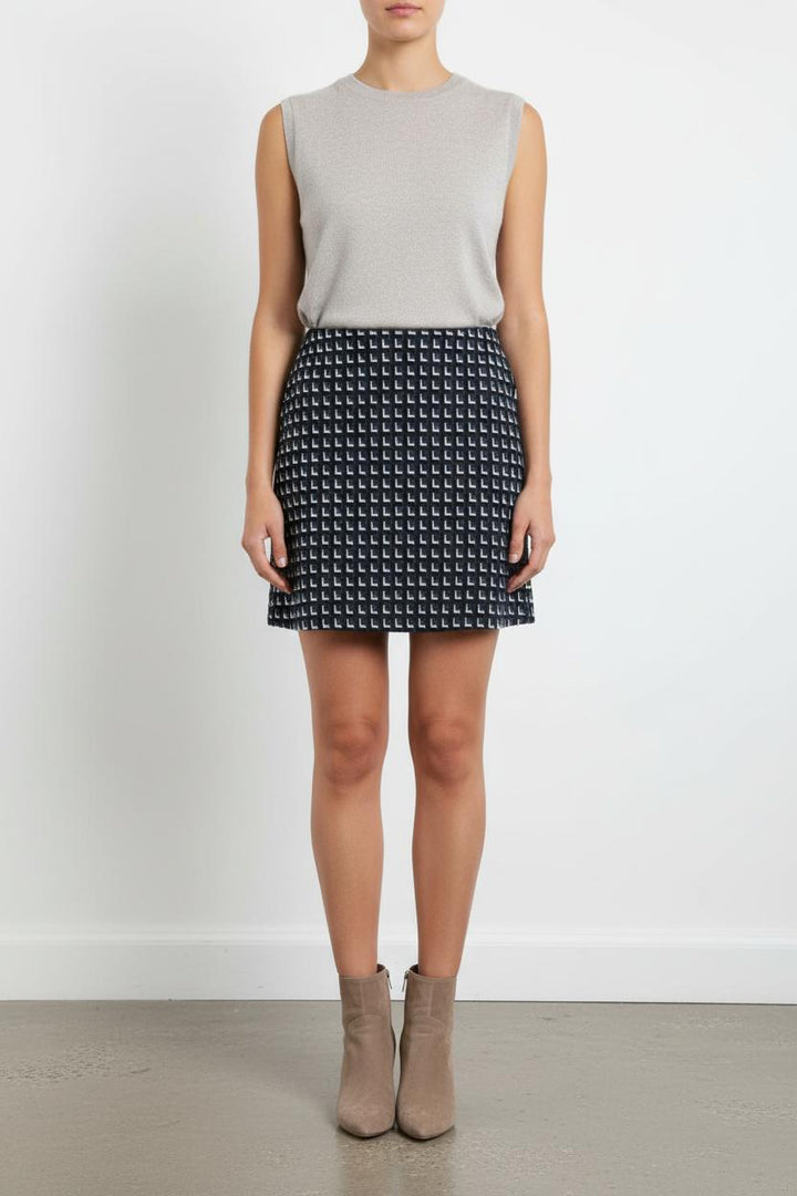 Jupe Courte Noire et Blanche - Taille S/36 de la marque La Fée Maraboutée | PARAD102330 - Vendu par Paradigme - Image 1