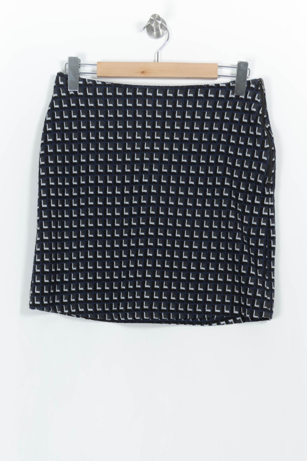 Jupe Courte Noire et Blanche - Taille S/36 de la marque La Fée Maraboutée | PARAD102330 - Vendu par Paradigme - Image 2