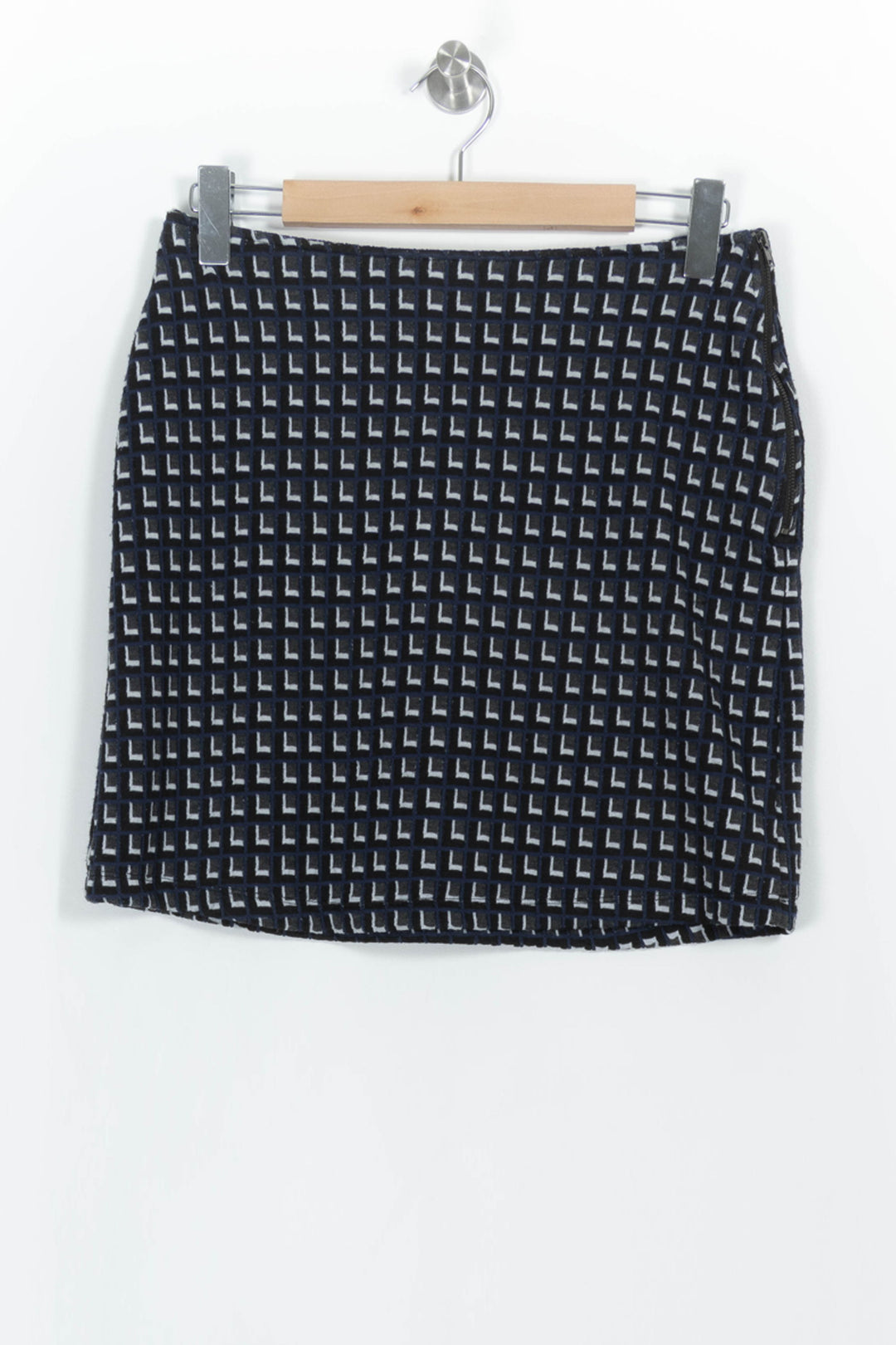 Jupe Courte Noire et Blanche - Taille S/36 de la marque La Fée Maraboutée | PARAD102330 - Vendu par Paradigme - Image 2
