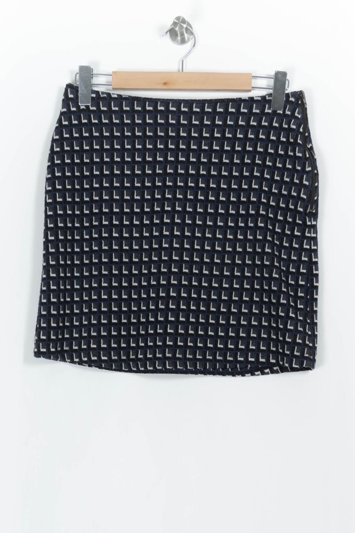 Jupe Courte Noire et Blanche - Taille S/36 de la marque La Fée Maraboutée | PARAD102330 - Vendu par Paradigme - Image 2
