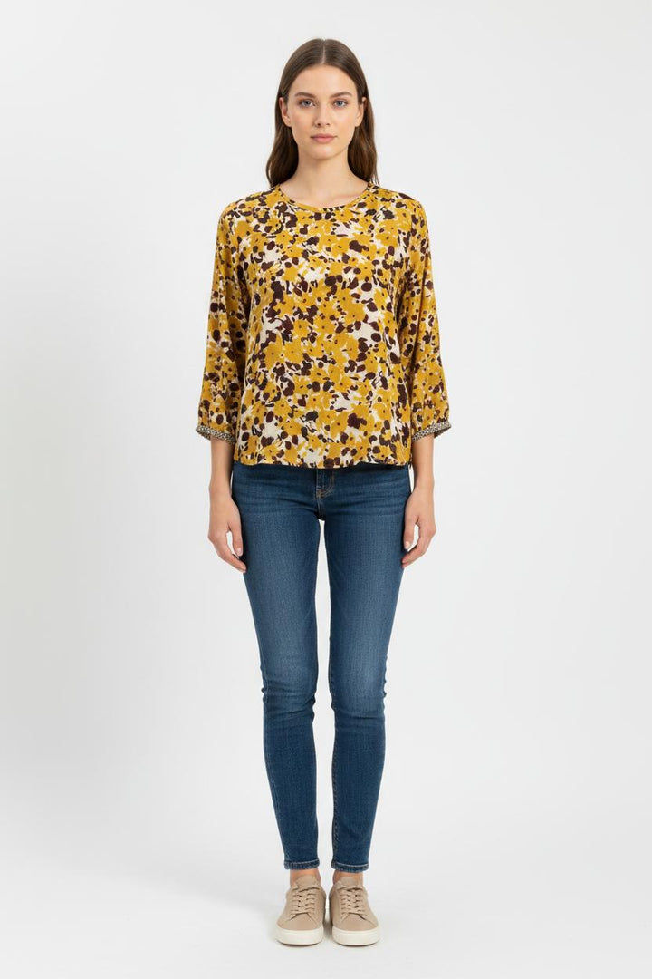 Blouse Jaune et Bordeaux - Taille XS/34 de la marque Bellerose | PARAD102331 - Vendu par Paradigme - Image 1