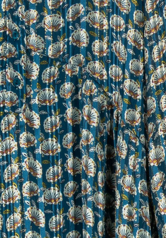Robe Courte Bleue et Beige - Taille XS/34 de la marque Maison 123 | PARAD102333 - Vendu par Paradigme - Image 3
