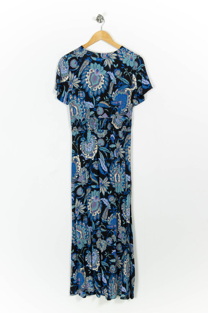 Robe Longue Bleu et Noir - Taille S/36 de la marque La Fée Maraboutée | PARAD102334 - Vendu par Paradigme - Image 4