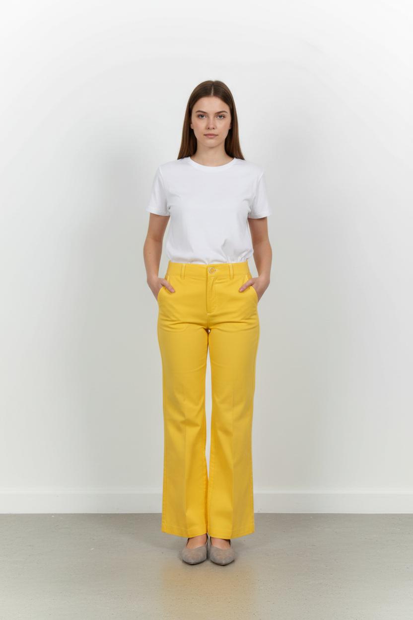 Pantalon Jaune - Taille XS/34 de la marque Claudie Pierlot | PARAD102335 - Vendu par Paradigme - Image 1