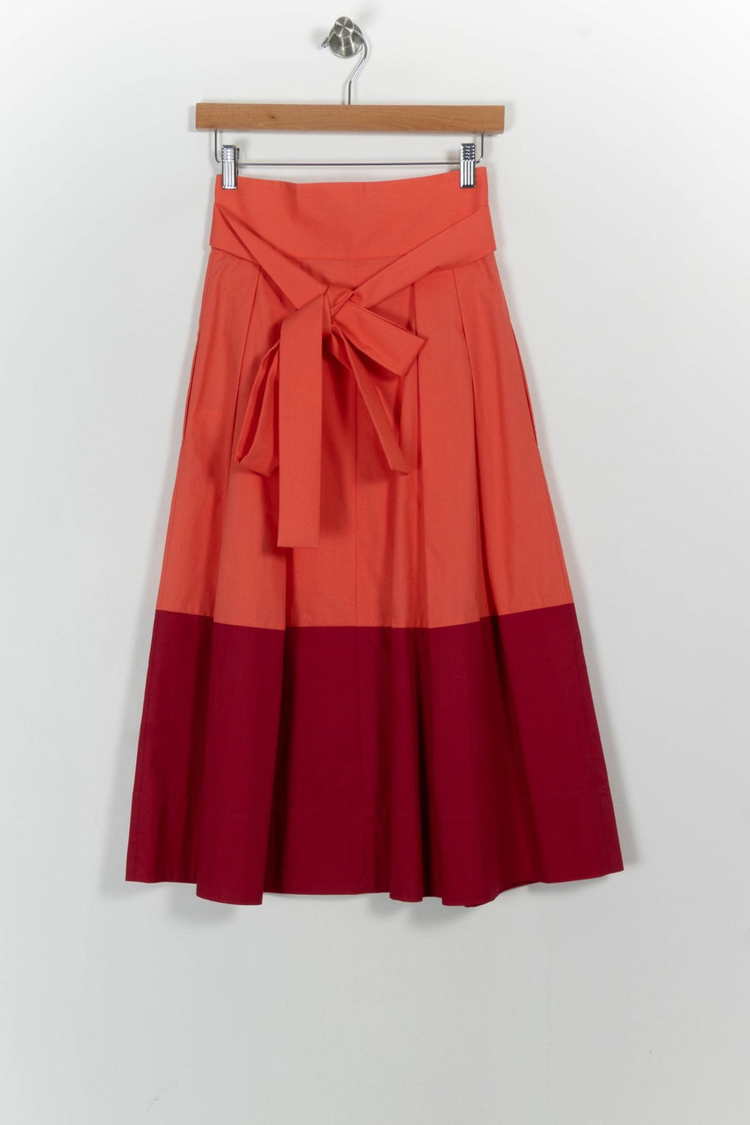 Jupe Midi Rouge et Corail - Taille XS/34 de la marque Tara Jarmon | PARAD102336 - Vendu par Paradigme - Image 4