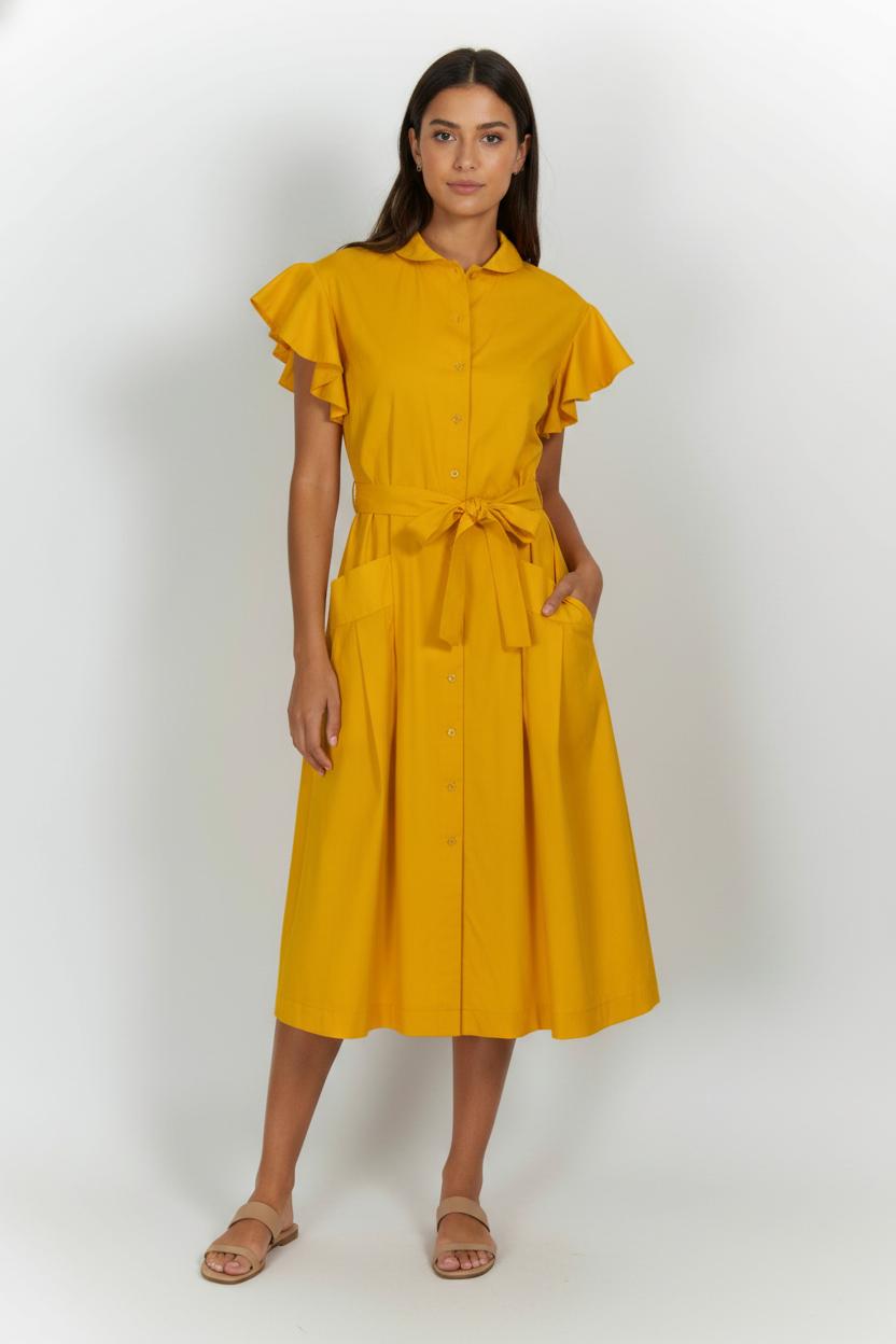 Robe Chemise Jaune - Taille S/36 de la marque Tara Jarmon | PARAD102337 - Vendu par Paradigme - Image 1