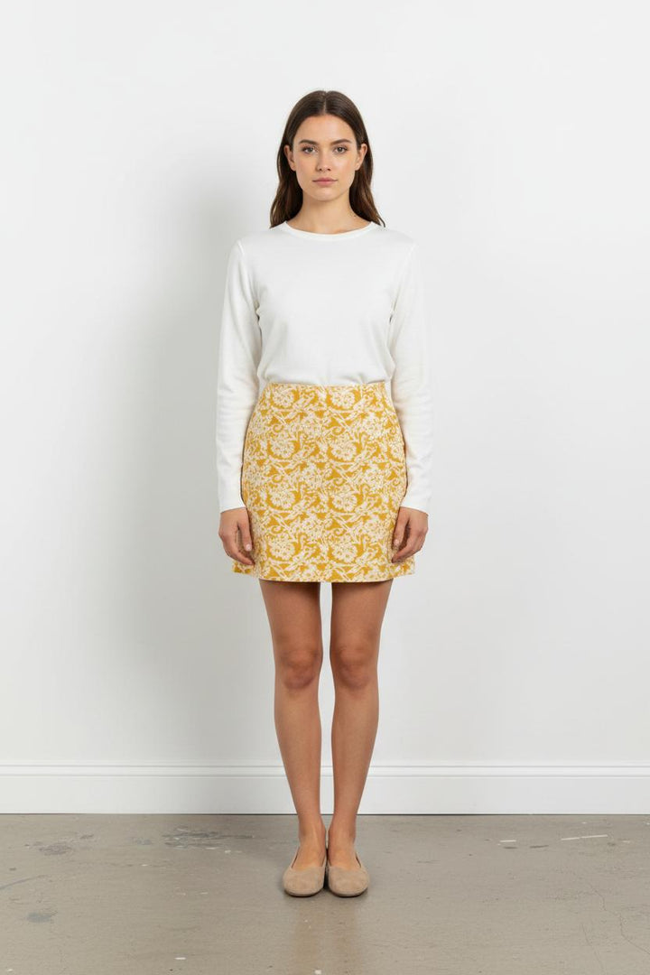 Jupe Courte Jaune et Blanche - Taille XS/34 de la marque Soeur | PARAD102338 - Vendu par Paradigme - Image 1