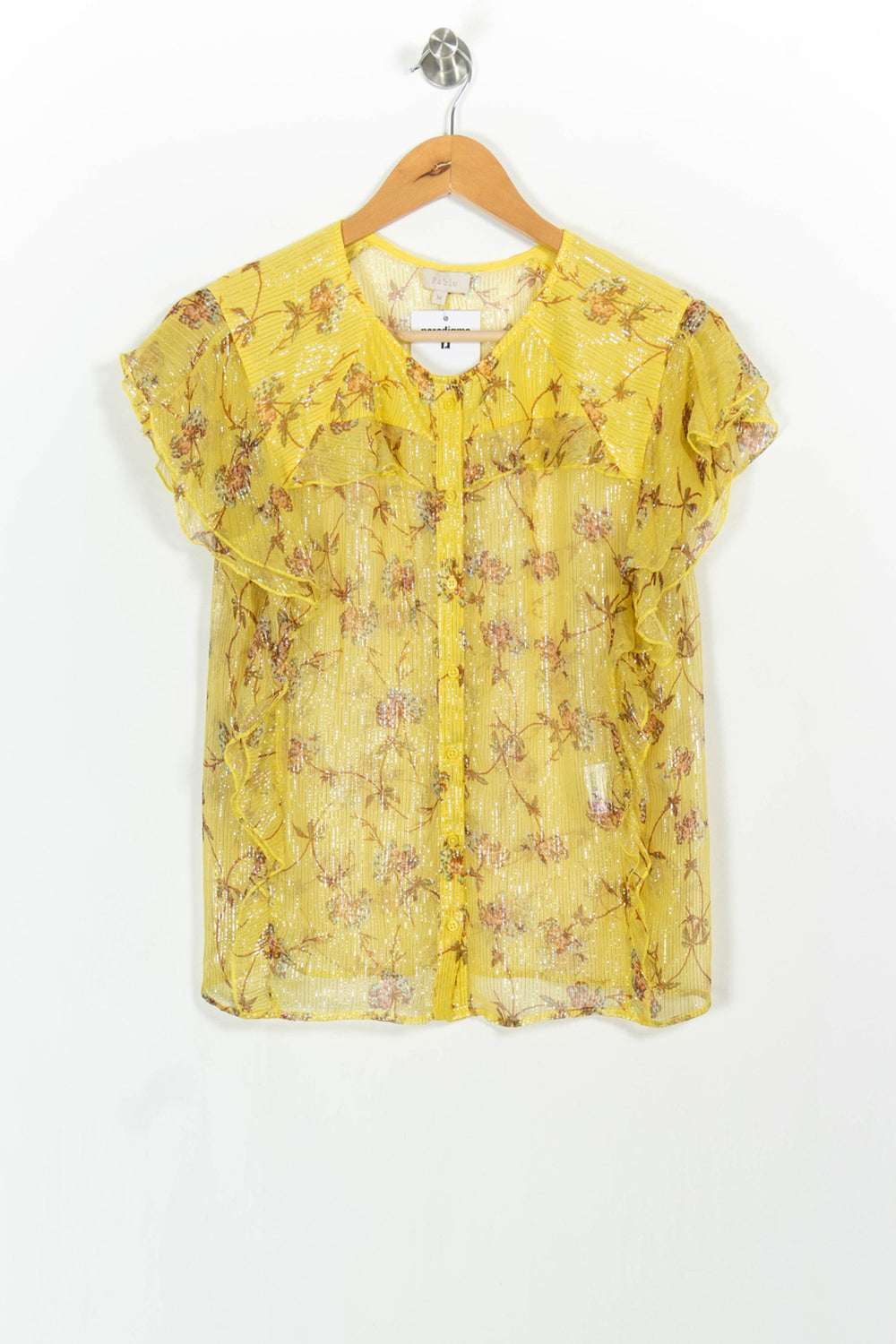 Blouse Jaune - Taille XS/34 de la marque Pablo | PARAD102343 - Vendu par Paradigme - Image 2