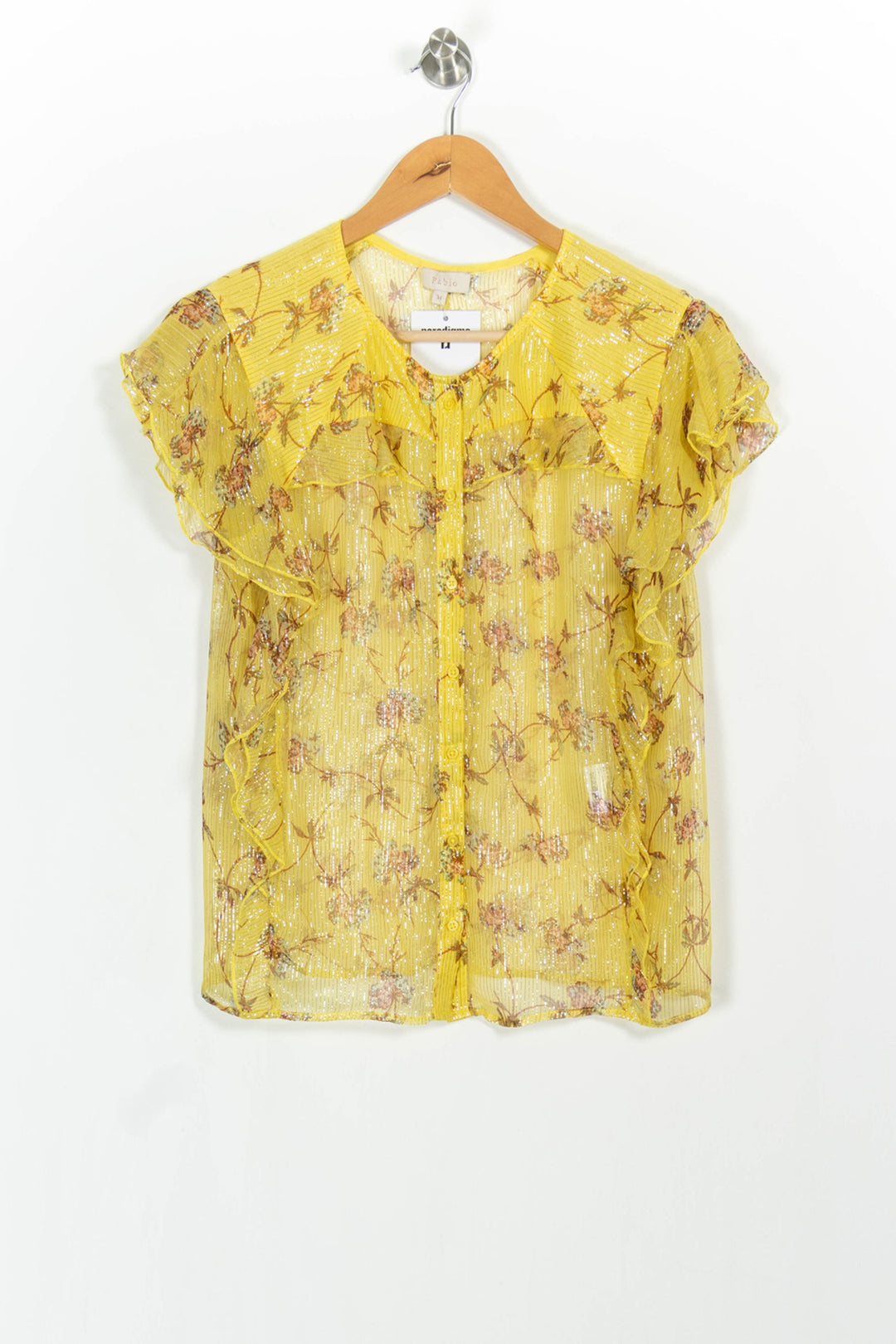 Blouse Jaune - Taille XS/34 de la marque Pablo | PARAD102343 - Vendu par Paradigme - Image 2