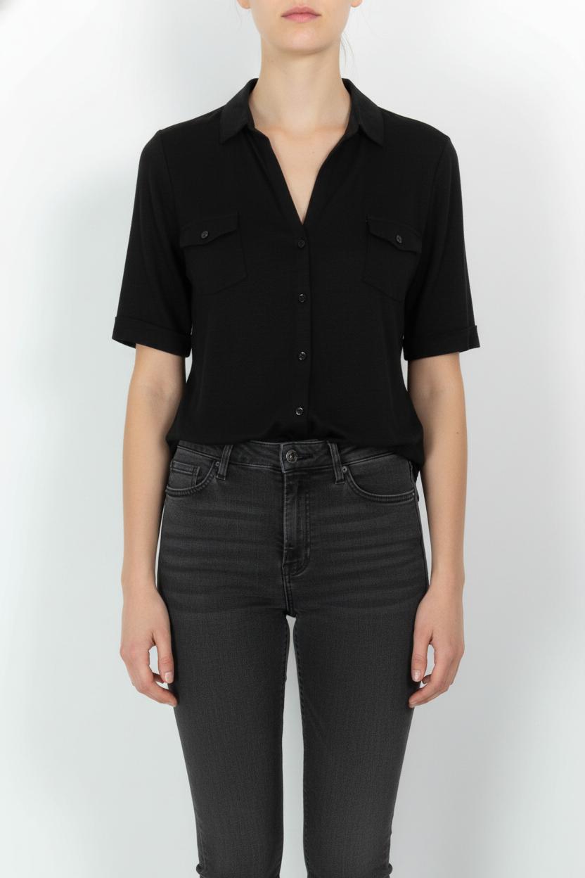Chemise Noire - Taille M/38 de la marque Majestic Filatures | PARAD102355 - Vendu par Paradigme - Image 1