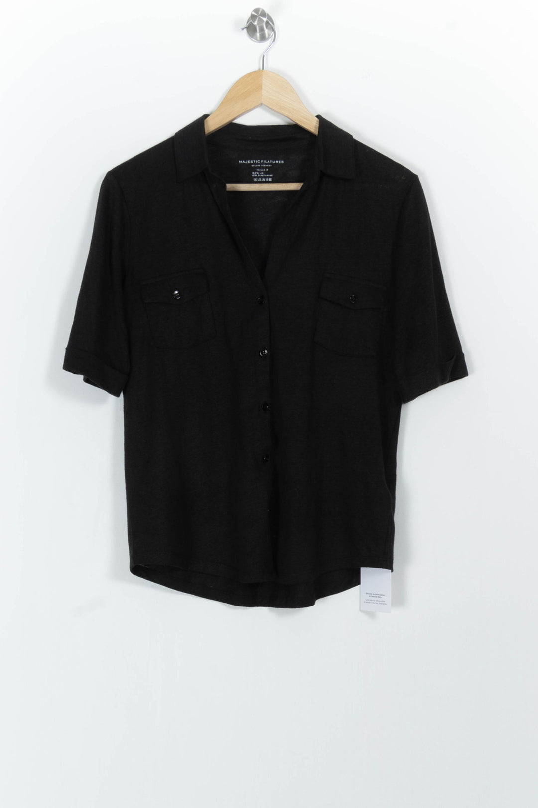 Chemise Noire - Taille M/38 de la marque Majestic Filatures | PARAD102355 - Vendu par Paradigme - Image 2