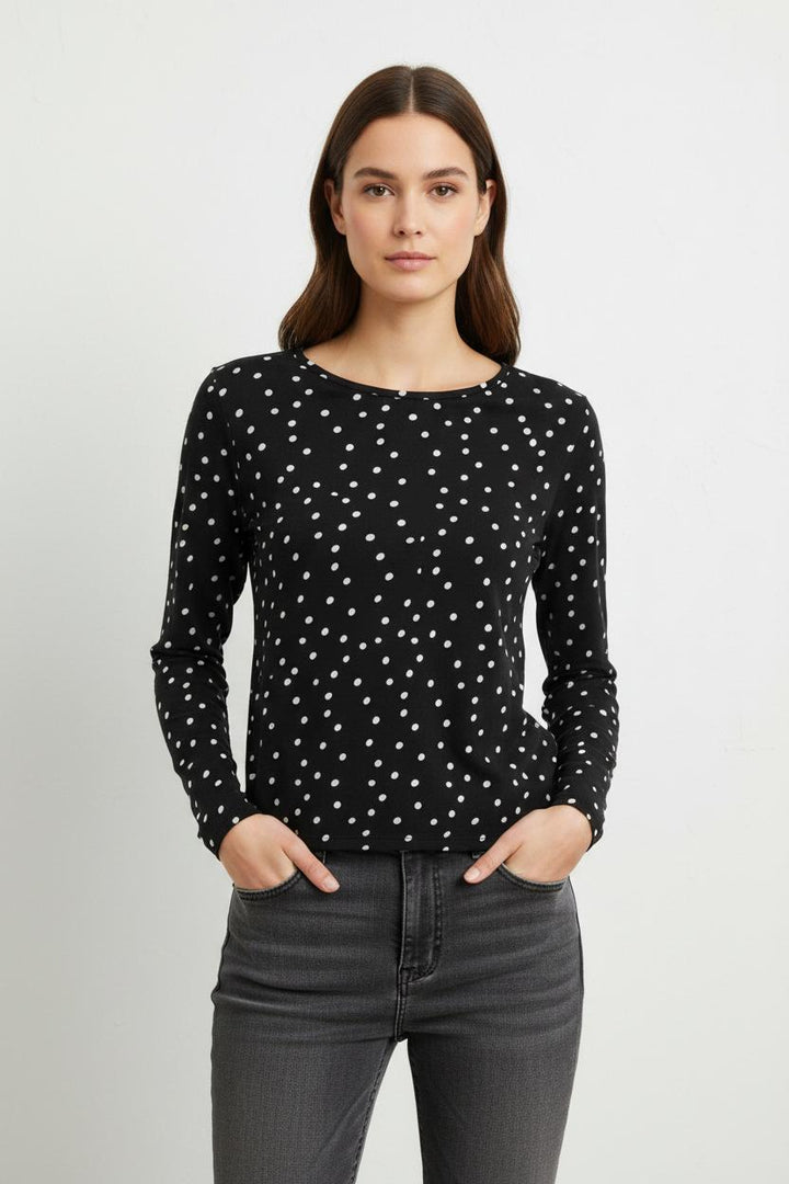 Tee-shirt Noir et Blanc - Taille S/36 de la marque Caroll | PARAD102358 - Vendu par Paradigme - Image 1