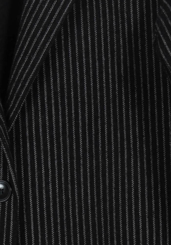 Blazer Gris à Rayures - Taille S/36 de la marque Chloé Stora | PARAD102367 - Vendu par Paradigme - Image 3