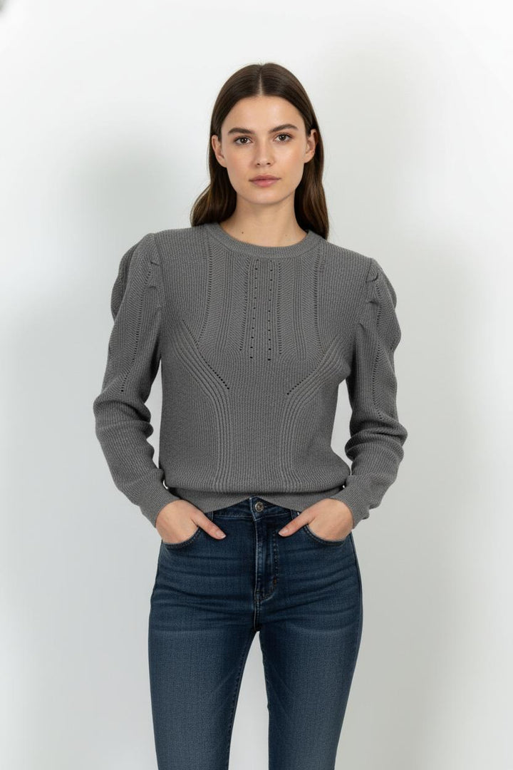 Pull Gris - Taille XS/34 de la marque IKKS | PARAD102371 - Vendu par Paradigme - Image 1