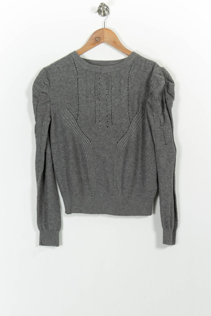 Pull Gris - Taille XS/34 de la marque IKKS | PARAD102371 - Vendu par Paradigme - Image 2